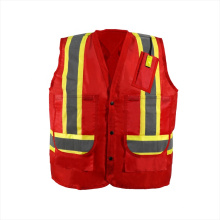 High visibility safety vest red color reflective security small safety vest for men safety